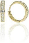 Gold earrings for ladies AU81862 - 14 karátos arany fülbevaló 12 mm (AU81862)