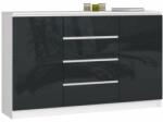  Dresser P99_160 #white-graphite glossy (OP0LK-1_001GRA) Comoda