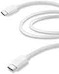 Cellularline Кабел Cellularline - 6660, USB-C/USB-C, 2 m, бял (USBDATACUSBC2C2MW)