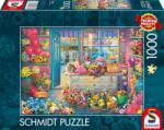 Schmidt Spiele Пъзел Schmidt от 1000 части - Пъстро магазинче за цветя (59764)