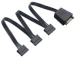 SilverStone Cablu de alimentare flexibil 3xSATA Silverstone CP06-L cu sistem de condensatori pentru stabilizarea tensiunii HDD/SSD/ODD, slim, SST-CP06-L