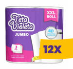 Violeta JUMBO XXL prémium háztartási papírtörlő - 3 rétegű 2 tekercses (Karton - 12 csg) (K88136)