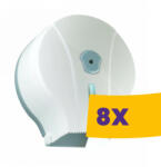 Vialli Maxi zárható toalettpapír adagoló fehér 28cm átm. (Karton - 8 db) (KMJ2ADAGOLO)