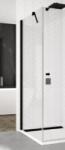 SanSwiss Perete lateral SanSwiss Solino SOLT1, 90xH198, 4 cm profil negru-mat (SOLT109000607)