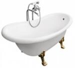Besco Cada Besco Otylia 160x77cm fara preaplin cu picioare auriu (BSCWKO-160WO+M)