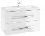 Defra Baza lavoar suspendat Defra Granada 2 sertare 79.9x39.8 cm alb lucios (DEF167-D-08001)