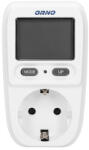 ORNO Digitális teljesítménymérő, LCD kijelző, 0, 1W-3680W, 16A, SCHUKO (OR-WAT-419(GS)) (OR-WAT-419(GS))