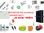 Ja Solar SISTEM 5/5 KW MONOFAZAT ON GRID INVT + panou Longi 410w (M-S5KW)