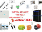 Ja Solar SISTEM 10/10 KW TRIFAZAT ON GRID INVT + panou Ja Solar 460w (M-S10KW)