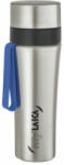  myLAICA vízszűrő kulacs FAST DISK szűrővel, szálcsiszolt rozsdamentes acél, kék szilikon pánttal, 0, 55 liter (BR60C06)