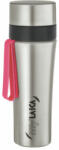  myLAICA vízszűrő kulacs FAST DISK szűrővel, szálcsiszolt rozsdamentes acél, pink szilikon pánttal, 0, 55 liter (BR60B06)
