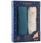 NOBODINOZ Butterfly Textilpelenka - Blue - 2 db-os szett díszdobozban 100x120