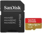 SanDisk Extreme MicroSDXC 128GB Class 10 Memóriakártya UHS-I/U3/A2/CL10 (SDSQXAA-128G-GN6MA)