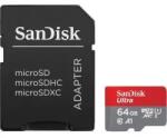 SanDisk MicroSDXC Ultra 64GB Class 10 Memóriakárta Adapterrel
