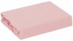 Eurofirany Adela jersey pamut gumis lepedő Púder rózsaszín 90x200 cm +25 cm