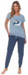 DN Nightwear Pijamale de maternitate Lenochod albastru, S