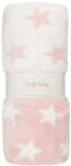 Soffi Baby takaró plüss dupla rózsaszín-fehér csillagos 75x100cm (CMT50593307)