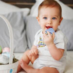 BabyJem Cravata bebelusi cu accesoriu de dentitie BabyJem, Bleu (bj_7501)
