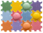 ORTOTO Set mini-puzzle, joc de coordonare maini si picioare, 12 piese, Multicolor (OTO-S-MIN12)