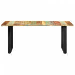 vidaXL Tömör újrahasznosított fa étkezőasztal 180 x 90 x 76 cm (285830) - plaza8