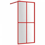 vidaXL Piros zuhanyfal átlátszó esg üveggel 80 x 195 cm (154942) - plaza8