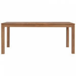 vidaXL Természetes felületű tömör tíkfa étkezőasztal 180 x 90 x 76 cm (246951) - plaza8