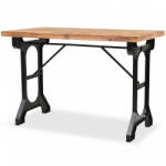vidaXL Étkezőasztal tömör fenyő asztallappal 122 x 65 x 82 cm (245462) - plaza8