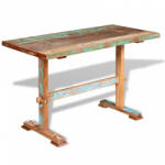 vidaXL Tömör újrahasznosított fa talapzatos étkezőasztal 120x58x78 cm (244240) - plaza8
