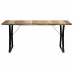 vidaXL Tömör újrahasznosított fa étkezőasztal 180 x 90 x 76 cm (247946) - plaza8