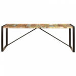 vidaXL Tömör újrahasznosított fa étkezőasztal 220 x 100 x 75 cm (247409) - plaza8