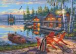 Schmidt Spiele - Puzzle Bush: Seeufer am Loon Lake, New York - 1 000 piese Puzzle