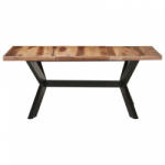vidaXL Tömör fa étkezőasztal mézszínű felülettel 180 x 90 x 75 cm (321548) - plaza8