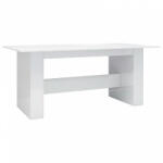 vidaXL Magasfényű fehér forgácslap étkezőasztal 180 x 90 x 76 cm (800474) - plaza8