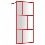 vidaXL Piros zuhanyfal átlátszó esg üveggel 80 x 195 cm (154952) - plaza8