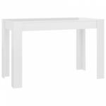 vidaXL Magasfényű fehér forgácslap étkezőasztal 120 x 60 x 76 cm (800438) - plaza8