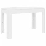 vidaXL Magasfényű fehér forgácslap étkezőasztal 120 x 60 x 76 cm (800762) - plaza8