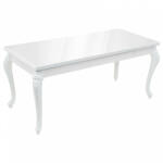 vidaXL Magasfényű fehér étkezőasztal 179 x 89 x 81 cm (246958) - plaza8