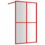 vidaXL Piros zuhanyfal átlátszó esg üveggel 118 x 195 cm (154948) - plaza8