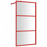 vidaXL Piros zuhanyfal átlátszó esg üveggel 115 x 195 cm (154940) - plaza8