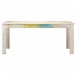 vidaXL Fehér tömör mangófa étkezőasztal 180 x 90 x 76 cm (323558) - plaza8
