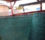 Minikek Vastag szövésű árnyékoló háló zöld 98%-os belátásgátló 1.5x10m UV álló 200gr/m2