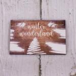 Minikek winter wonderland karácsonyi dekoráció tábla - 11x7.5cm