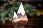 Minikek Karácsonyi háromszög dekoráció ajtódíszhez, 2db egy csomagban!