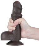 LoveToy Sliding Skin Dual 7'' Sliding Skin Dual Layer Dong Black (18.3cm) (6942063400479) Dildo