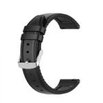 Techsuit Curea pentru Samsung Galaxy Watch (46mm) / Gear S3, Huawei Watch GT / GT 2 / GT 2e / GT 2 Pro / GT 3 (46 mm) - Techsuit Watchband 22mm (W007) - Black (KF238586) - casacuhuse