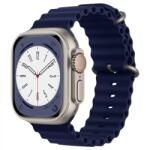 Techsuit Curea pentru Apple Watch 1/2/3/4/5/6/7/8/9/SE/SE 2 (38/40/41mm) - Techsuit Watchband (W038) - Dark Blue (KF2310822)