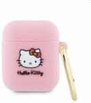 Karl Lagerfeld Hello Kitty Liquid Silicone 3D Kitty Head Logo tok Apple AirPods 1/2 számára, rózsaszín (57983116940)