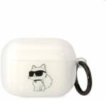 Karl Lagerfeld 3D Logo NFT Choupette TPU tok Apple AirPods Pro számára, fehér (57983112346)