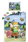 Halantex Minecraft, set lenjerie de pat single, 140x200 cm - smyk - 50,39 RON Lenjerii de pat bebelusi‎, patura bebelusi