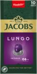 Jacobs Lungo Intenso őrölt-pörkölt kávé kapszulában 10 db 52 g